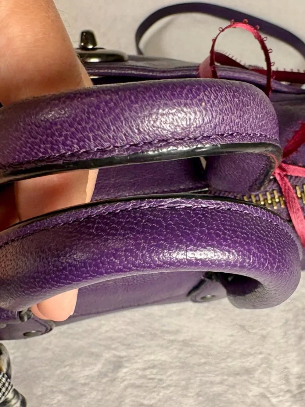 Coach Rhyder 24 Satchel in Deep Plum/Purple with Charm - Picture 11 of 15